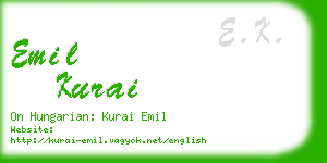 emil kurai business card